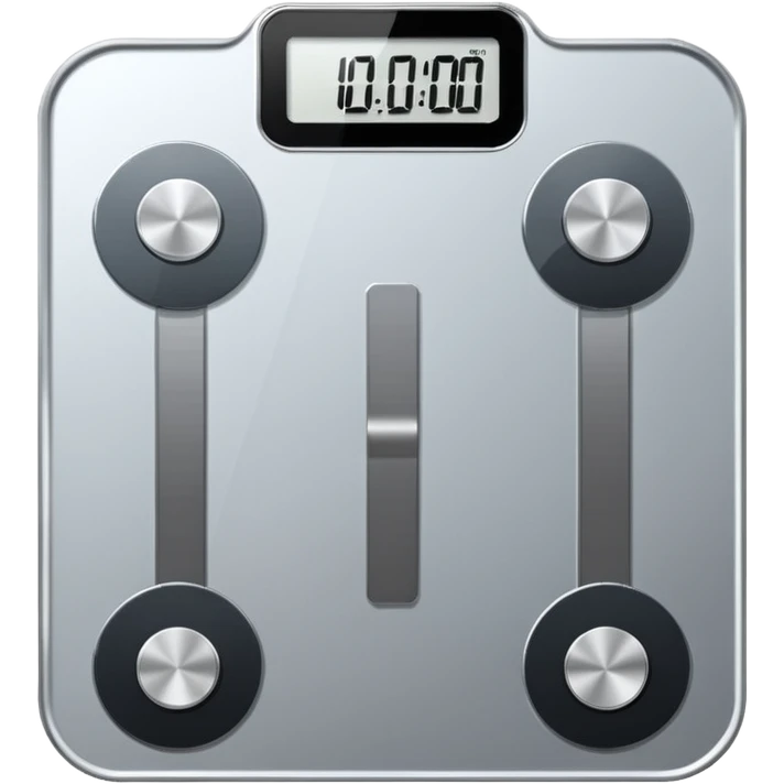 Digital weight scale with 0:00 on it emoji