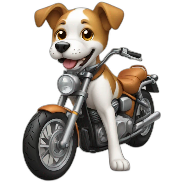 motorcycle dog emoji