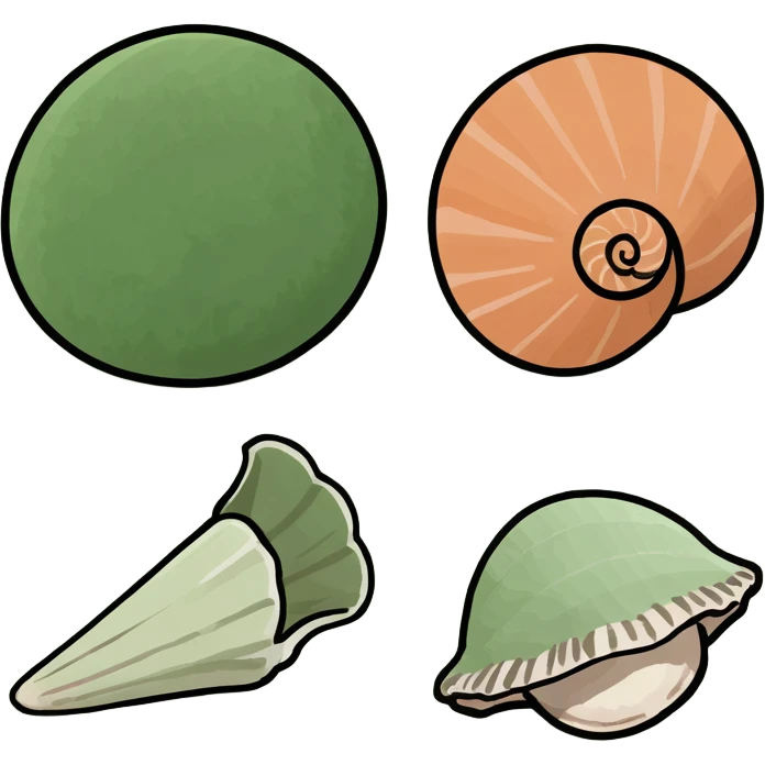 weirdly bent elbow and seashells emoji