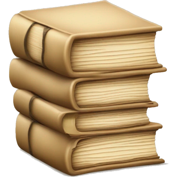 Beige Bücher übereinander gestapelt  emoji