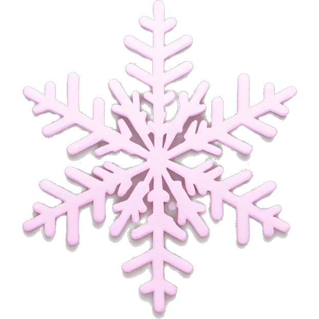 pastel pink snowflake  emoji