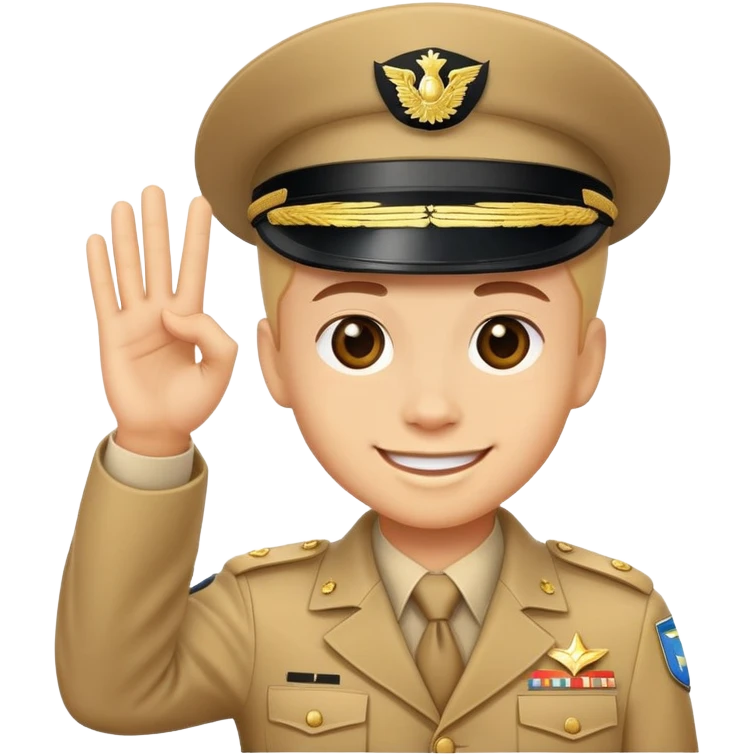 smiling face giving a salute, gesture of agreement emoji