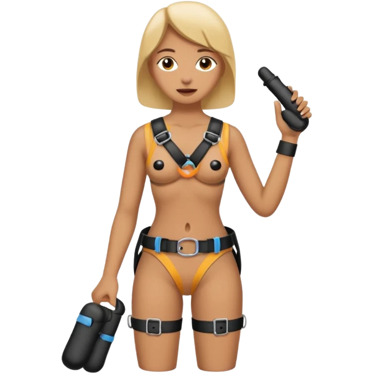 Strap on harness with dildo emoji