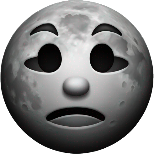 Moon black emoji