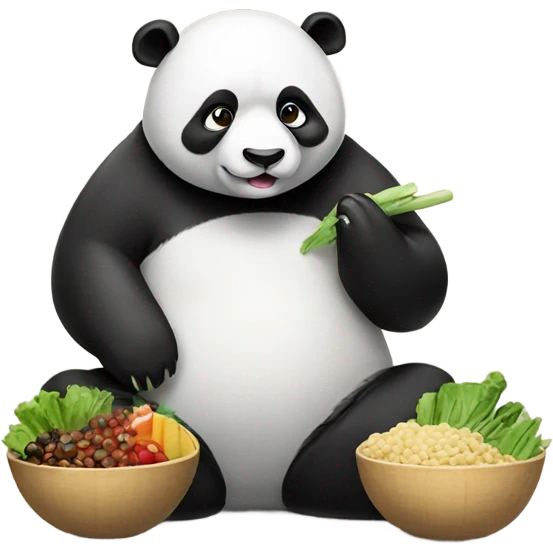 Panda doing diet emoji