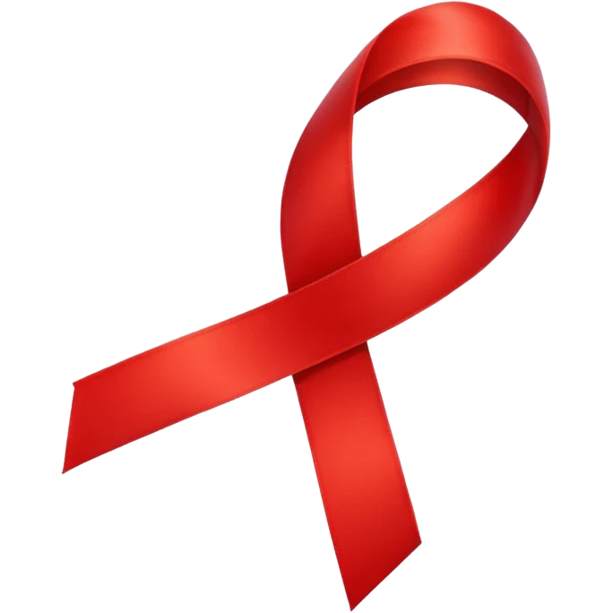 single of red ribbon emoji