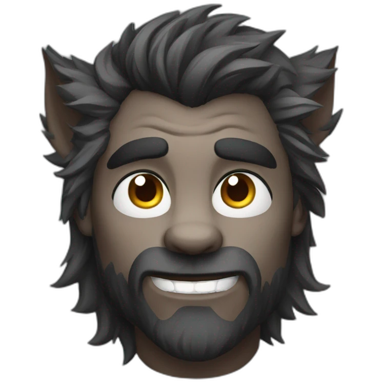 Handsome werewolf emoji
