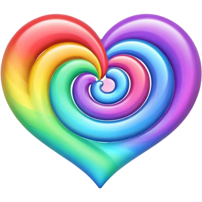 heart with a rainbow swirl emoji