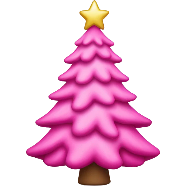 Pink Christmas tree  emoji
