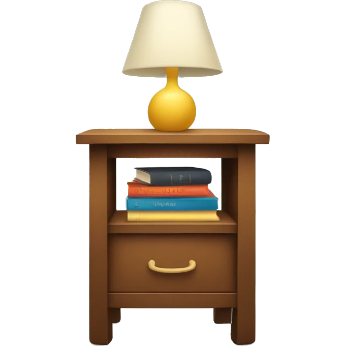 bedside table with books on it emoji
