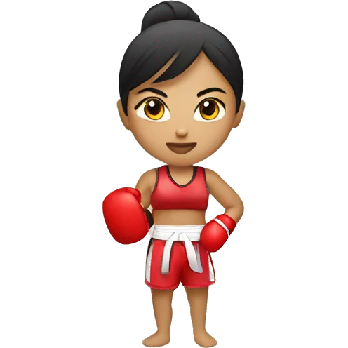 muay thai female emoji