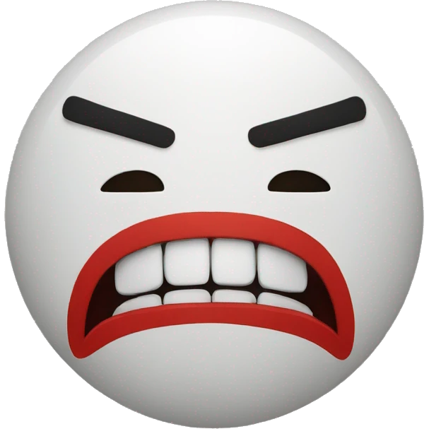 angry face with symbols on mouth emoji