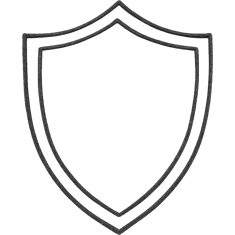 hand drawn outlined shield icon emoji