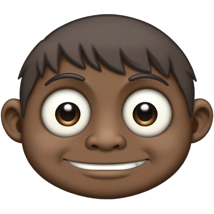 Super idol as sad trollface with 2 very white BØB eyes and the sad trollface is slightly darker emoji