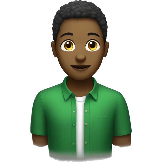 White Gospel Choir Singer with Green Shirt emoji