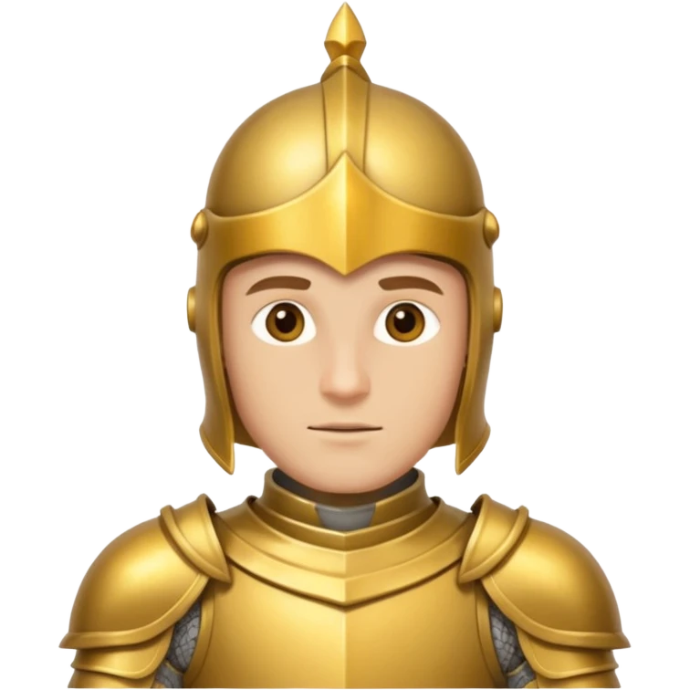 a knight in gold armor emoji