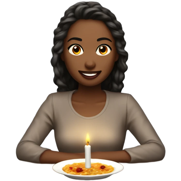 Create a hyper Realistic Romantic candlelit dinner date photo  emoji