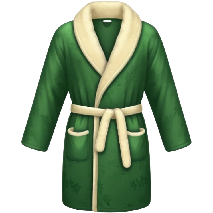 a forrest green bath robe emoji