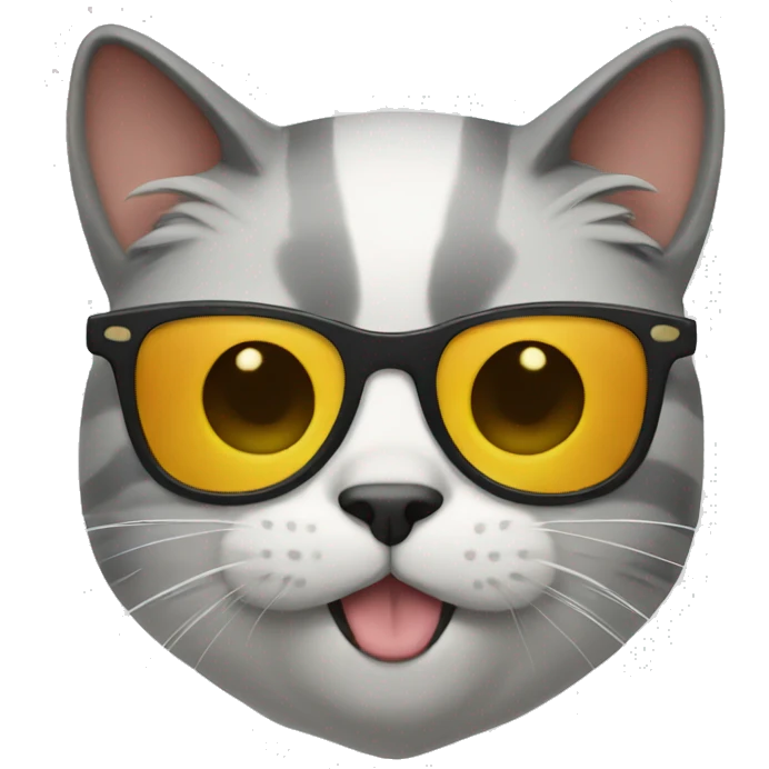 Cat with sunglasses  emoji
