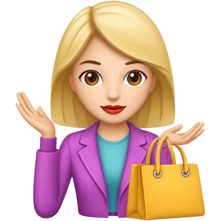 shopaholic woman emoji