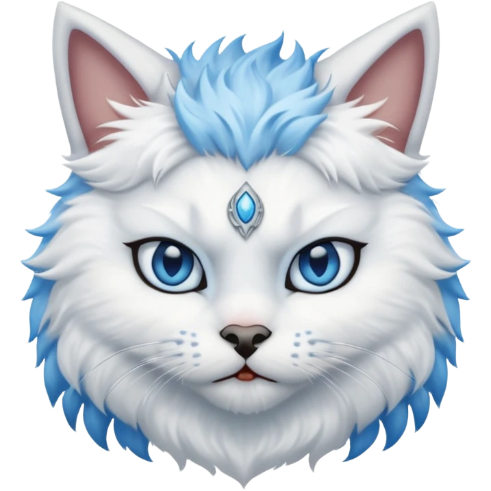 viking white cat emoji