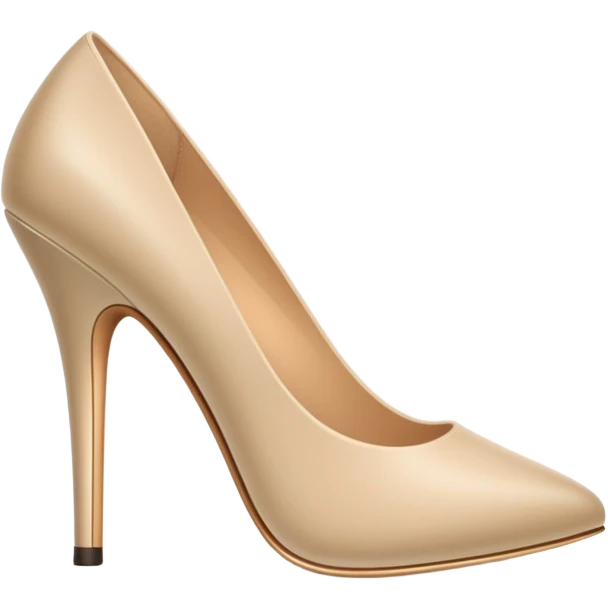 super realistic beige leather stilettos emoji