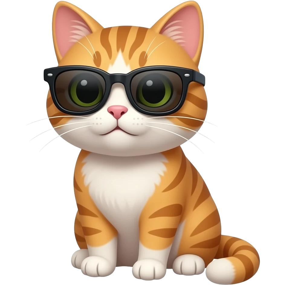 Cat wearing sunglasses emoji