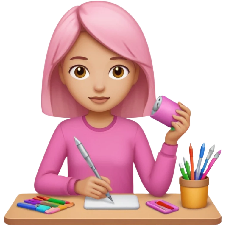 pink craft girl  emoji