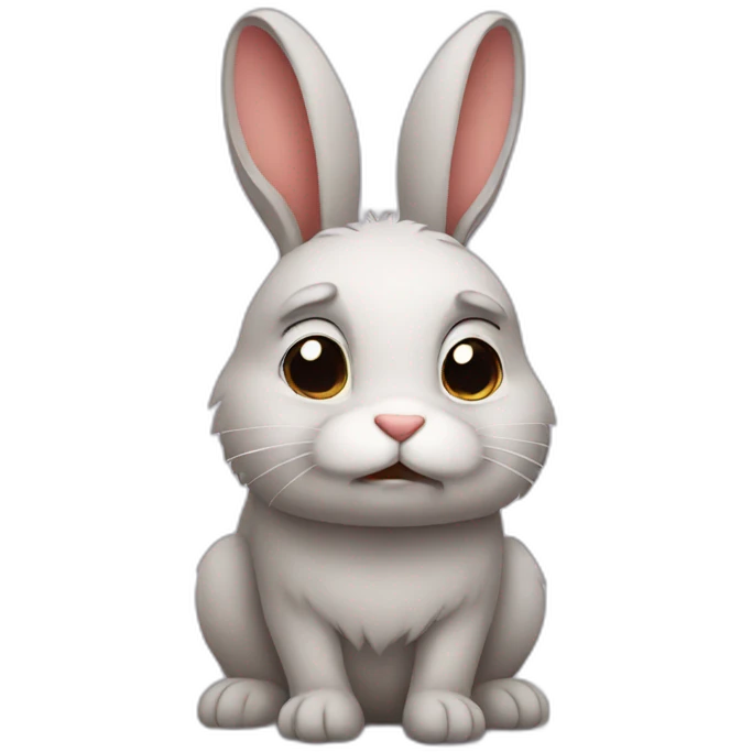 Rabbit sad emoji