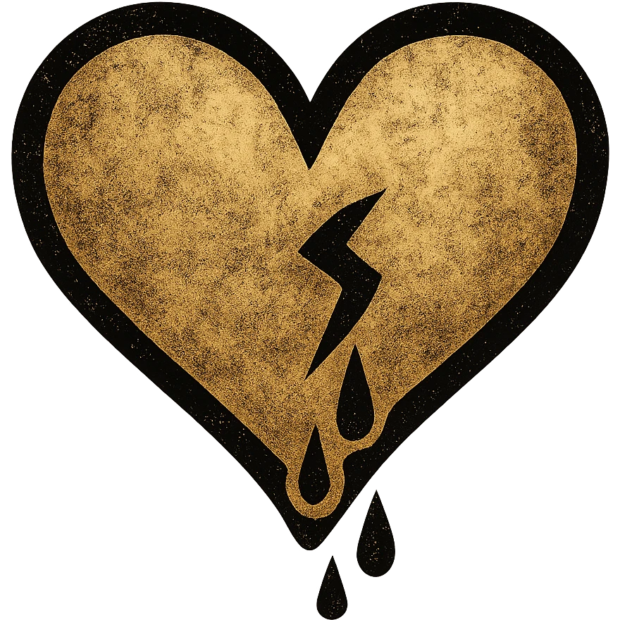 gold emo heart, remove background emoji