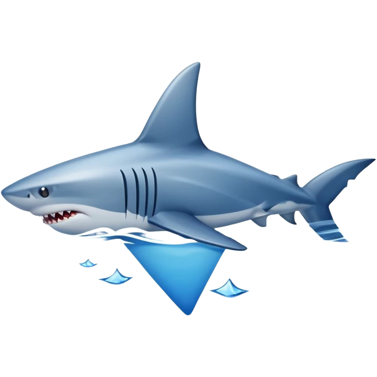 shark fin poking out above water emoji