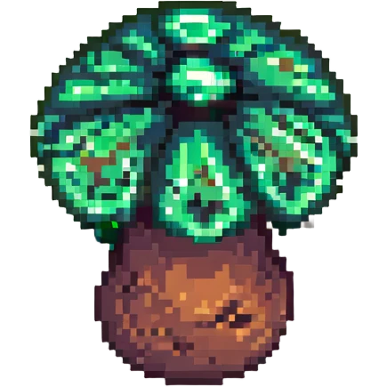 glowing mushroom with green glow emoji