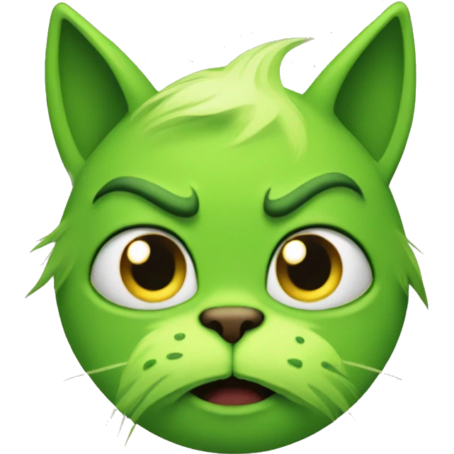 A cat grinch  emoji