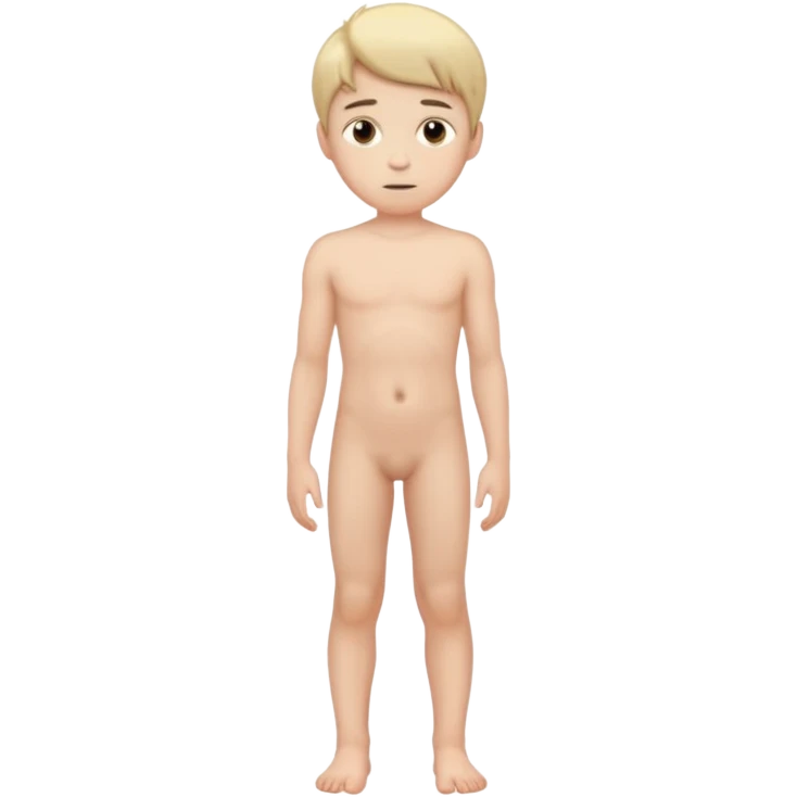 Make a naked boy standing emoji