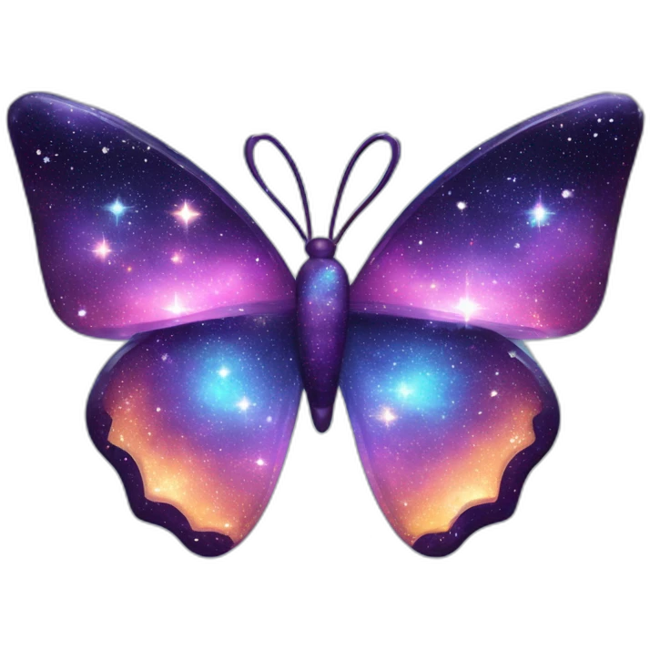 Shiny Glossy Glittery Sparkly Nebula Galaxy Crystal Butterfly emoji