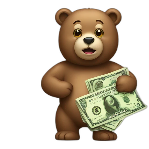 bear with dollar emoji