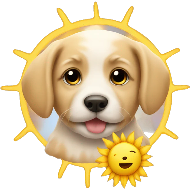 Sun and a Puppy emoji