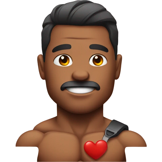 muscle with heart tattoo emoji