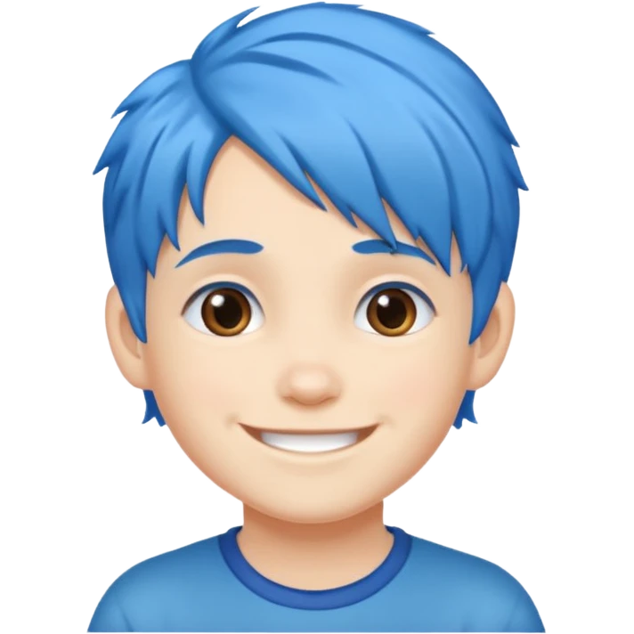 blue haired kid emoji
