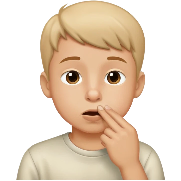 Boy picking his nose emoji