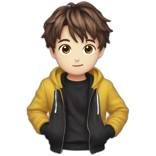 Jungkook avec un micro emoji