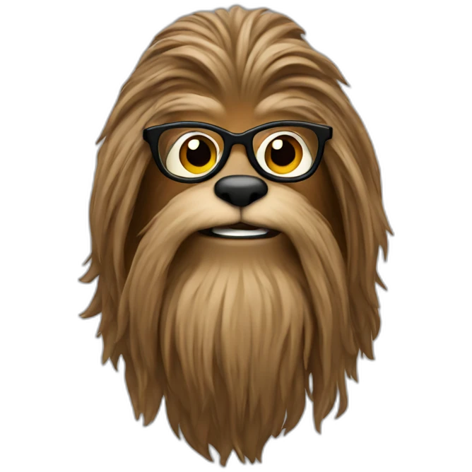 Wooki with glasses and PC emoji