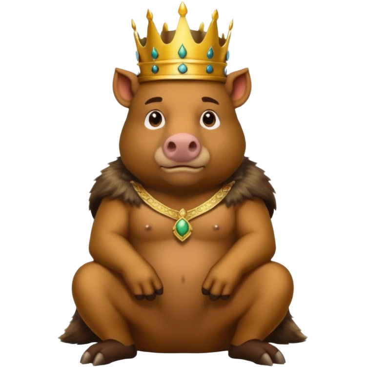 boar King, sitting emoji