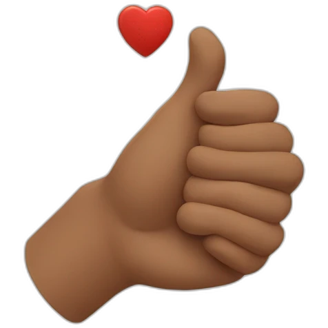heart with hand emoji