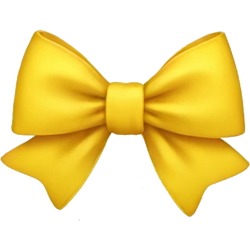 Yellow bow emoji