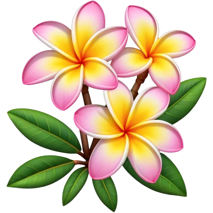 plumeria flower emoji