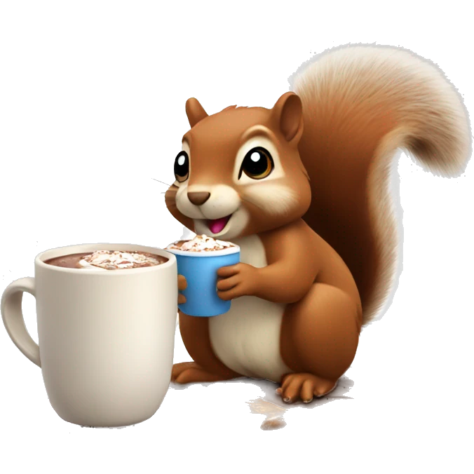 Squirrel with hot chocolate  emoji