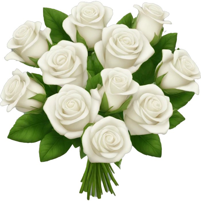 White roses bouquet  emoji