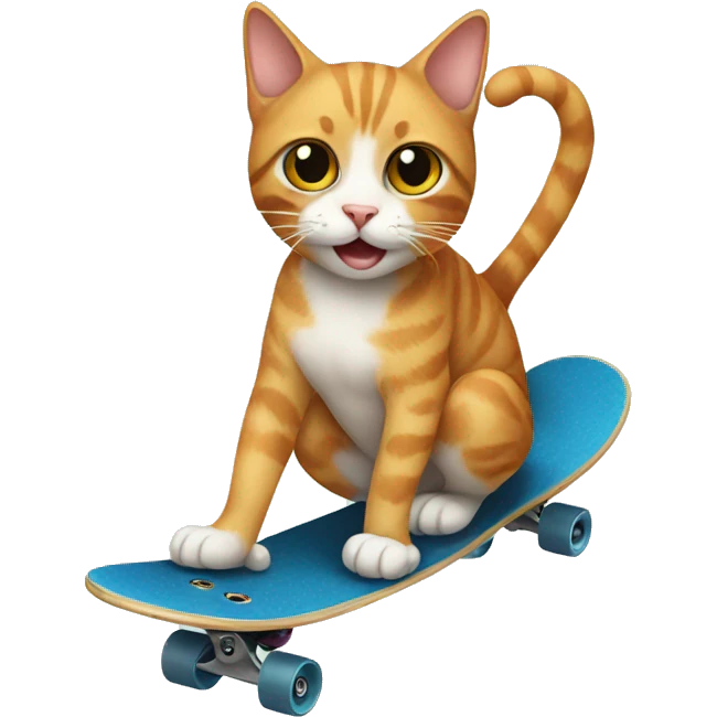 Cat on a skateboard  emoji
