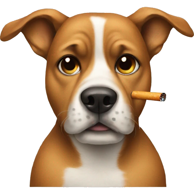 dog with cigarette  emoji